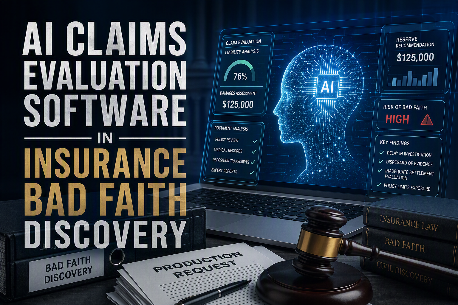 AI CLAIMS EVALUATION SOFTWARE IN INSURANCE BAD FAITH DISCOVERY